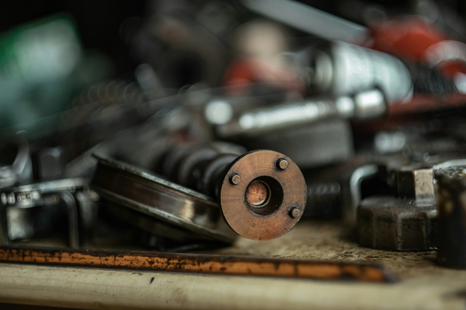 Close-up of automotive components
